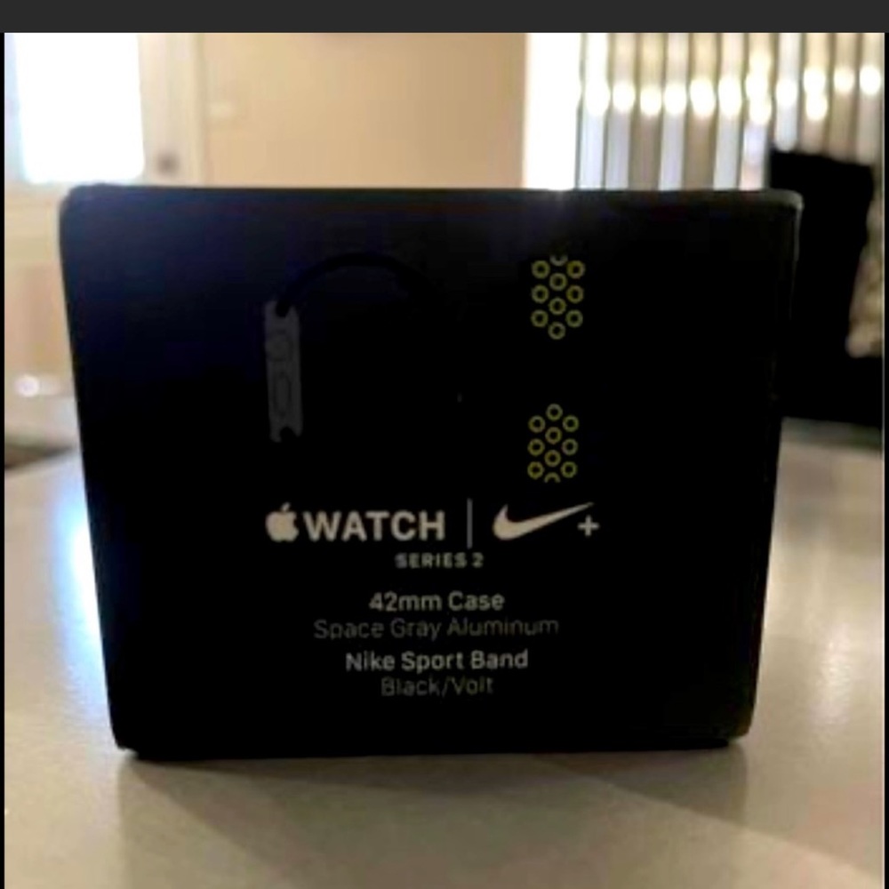 New iPhone Watch Series 2 42mm with box and charging cord with sport Nike Band